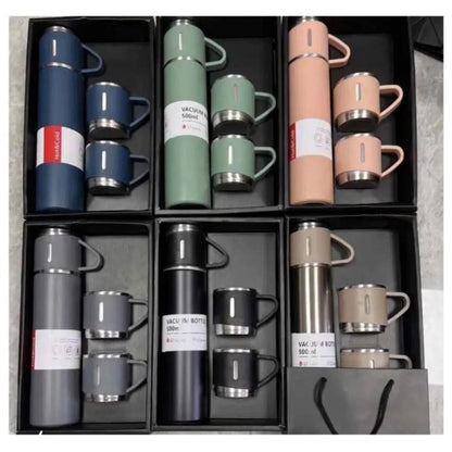 Set de Termo y tazas de acero inoxidable